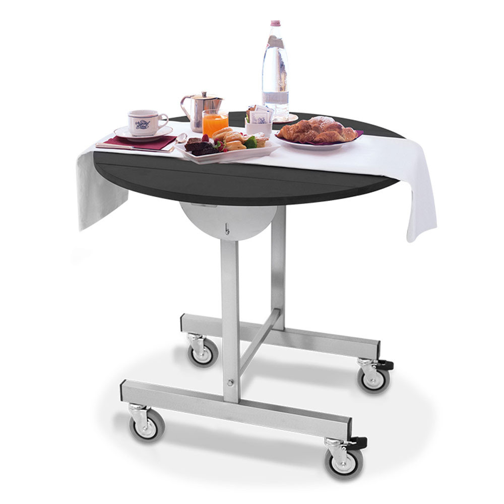 Table de service DIAMOND Ø 800 mm - Plateau pivotant pour chambre