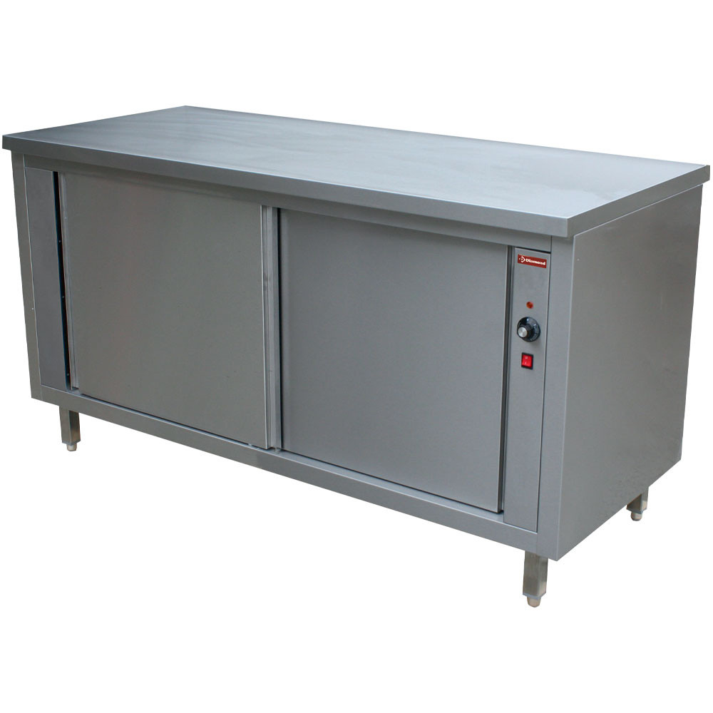 Table armoire chauffante professionnelle DIAMOND - Portes coulissantes