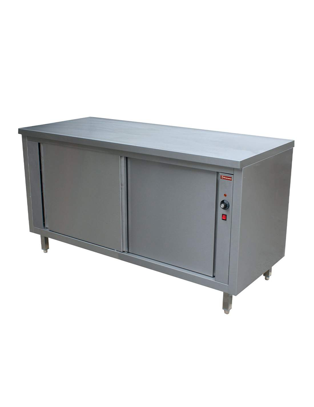 Table armoire chauffante DIAMOND avec portes coulissantes traversantes