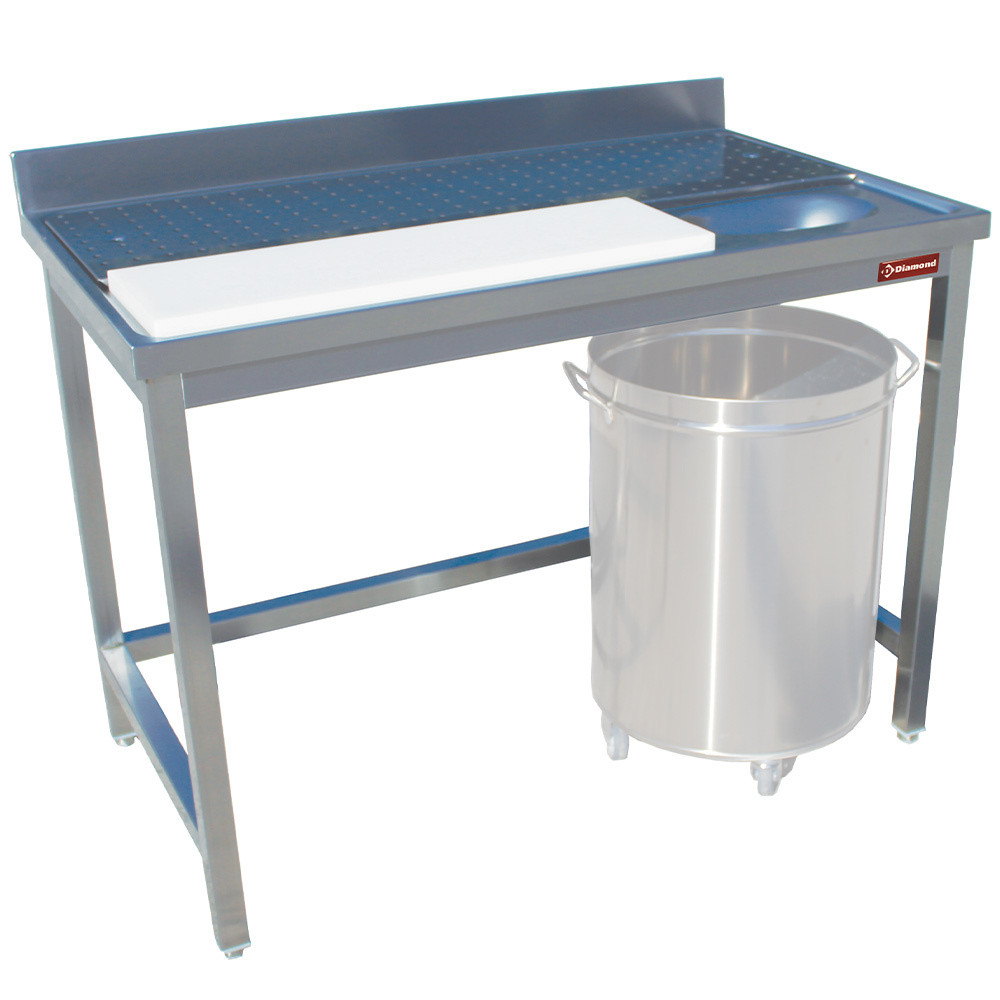 Table murale DIAMOND pour viandes et poissons - Professionnelle inox