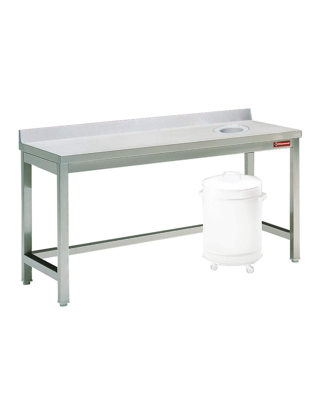 Table à débarrasser DIAMOND TS1070D - Inoxydable avec vid-ordures
