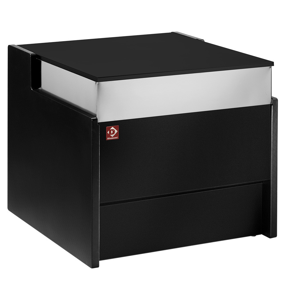 Élément caisse 700 mm noir DIAMOND - Comptoir professionnel robuste