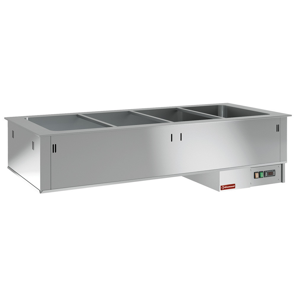Cuve bain-marie Diamond 4x GN 1/1 - Élément encastrable professionnel
