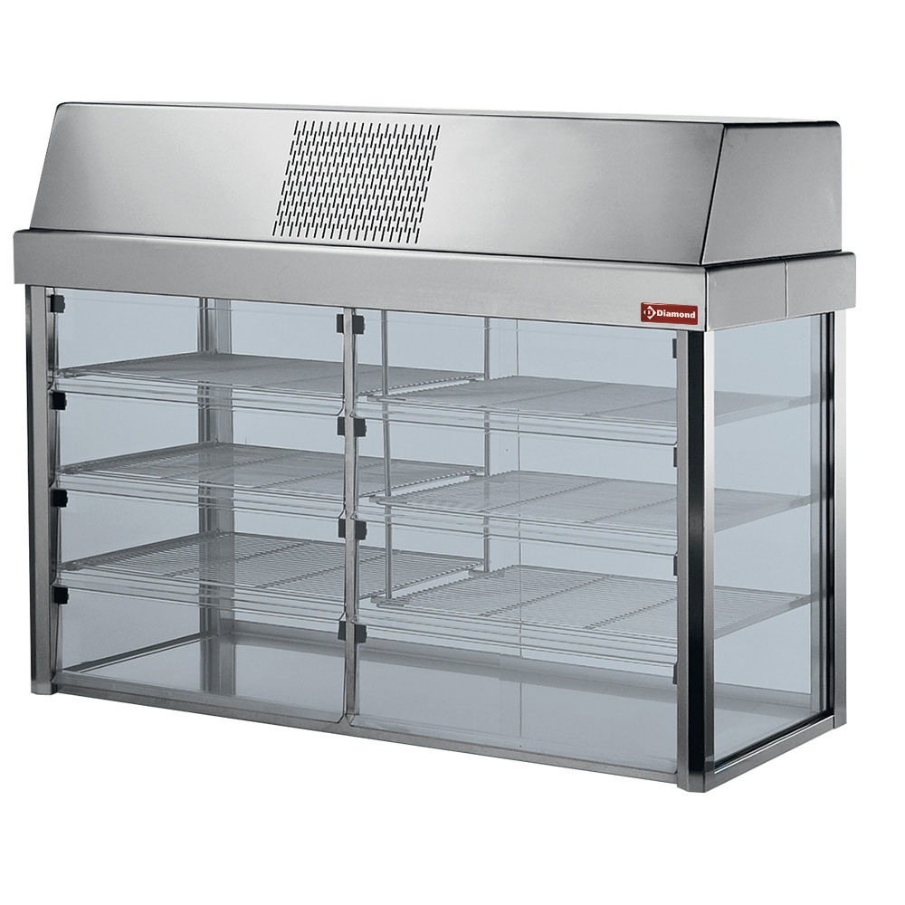 Vitrine réfrigérée DIAMOND avec fond isolant - 4 GN 1/1