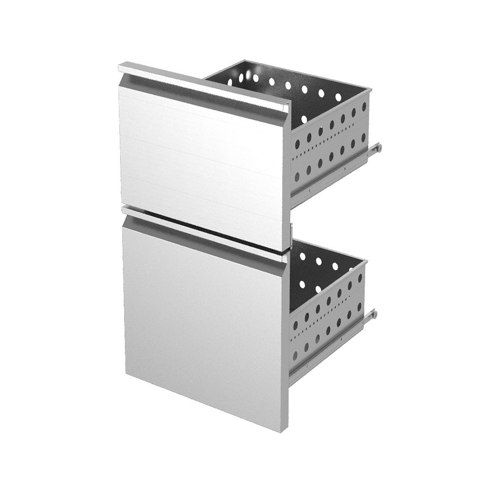 Kit bloc tiroirs inox 2/5+3/5 DIAMOND - Pour unités réfrigération KBR