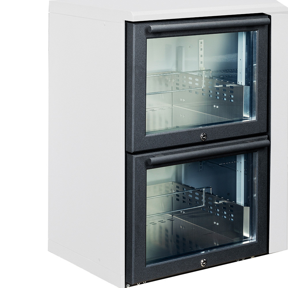 Kit bloc tiroirs vitrés Diamond - 2 tiroirs réfrigérés professionnels