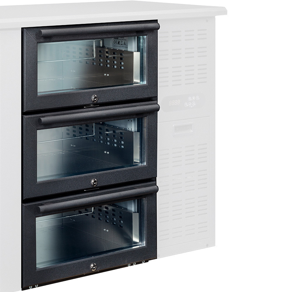 Kit bloc tiroirs vitrés Diamond - 3 tiroirs réfrigérés GN 1/3