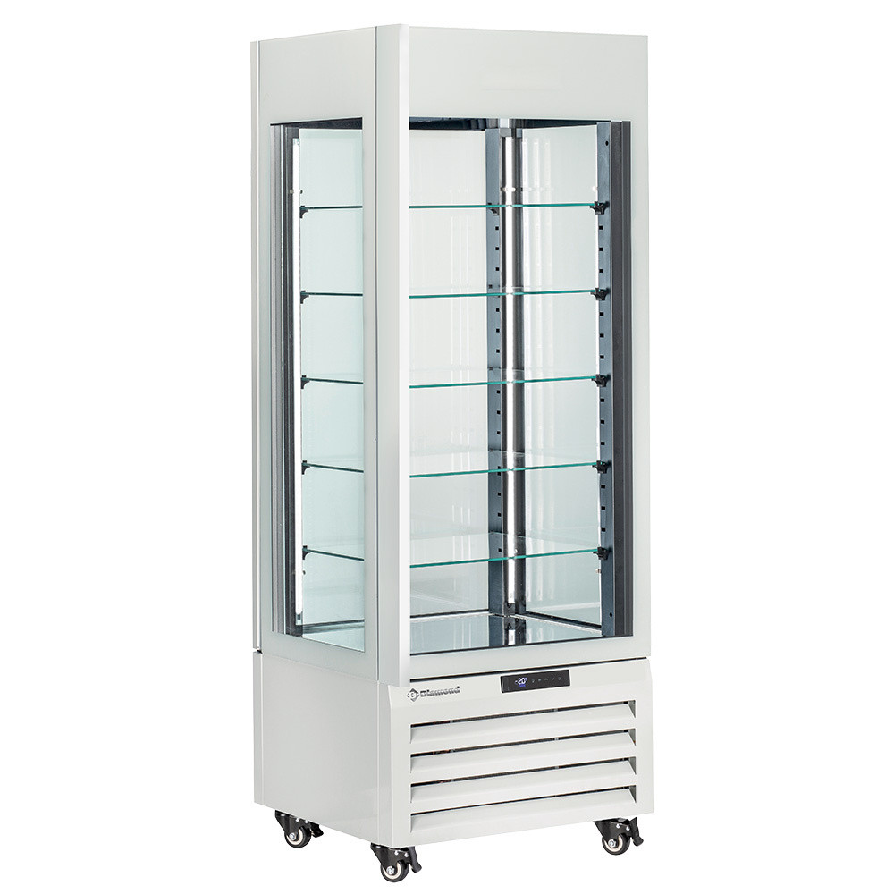 Vitrine réfrigérée FULL vitrée 440L, 5 niveaux verre - DIAMOND Blanc