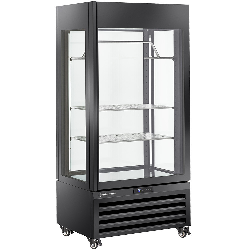 Vitrine réfrigérée FULL vitrée 600L - 2 étagères & barre à viande