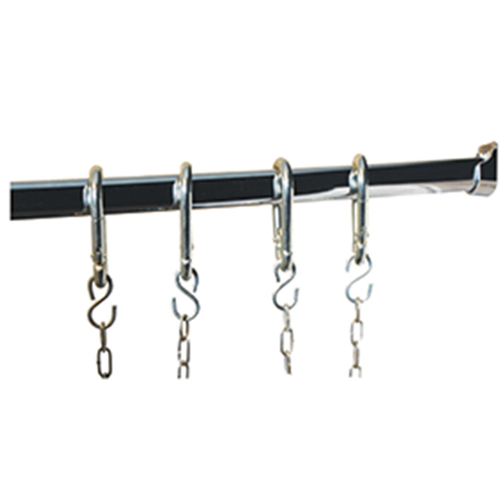 Kit complémentaire barre inox Diamond avec 4 crochets pour charcuterie