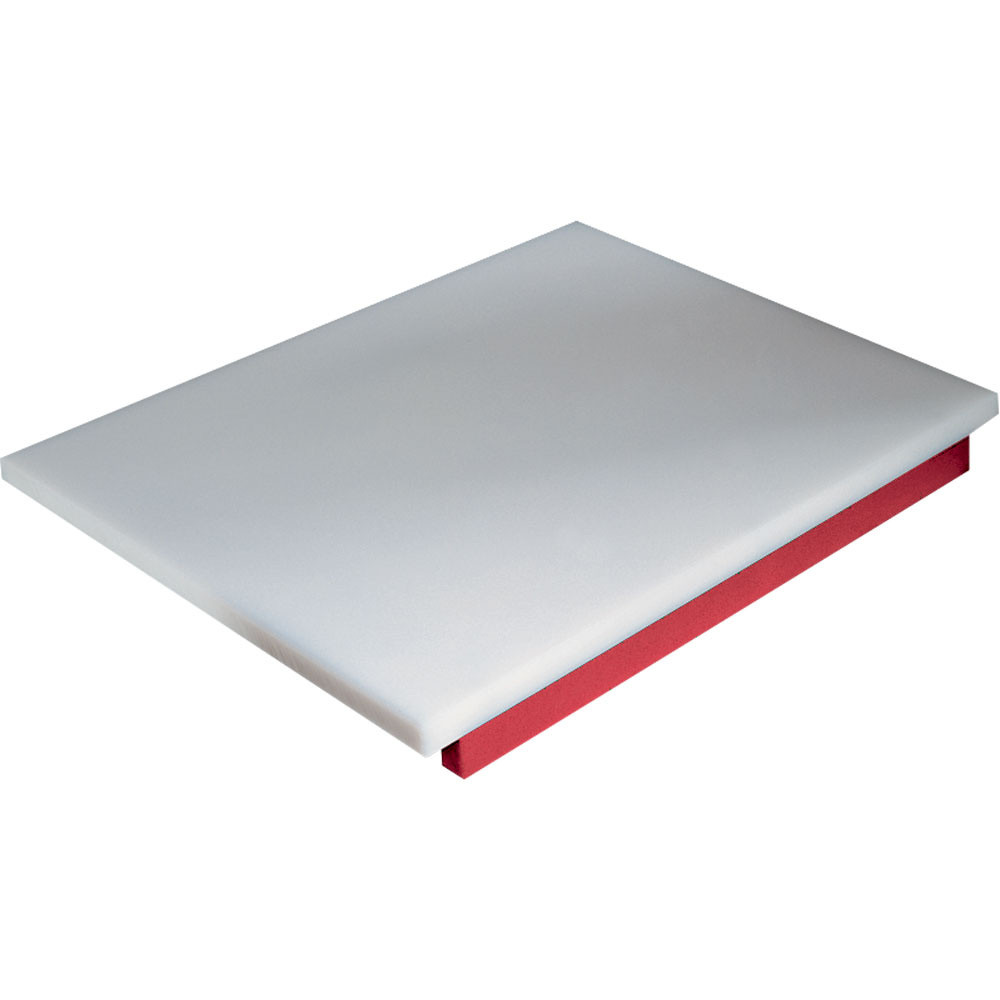 Planche de découpe rouge DIAMOND - Polyéthylène pour viande HACCP