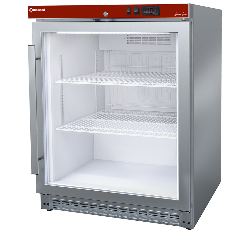 Frigo ventilé DIAMOND 150L - Porte vitrée professionnel pour HORECA