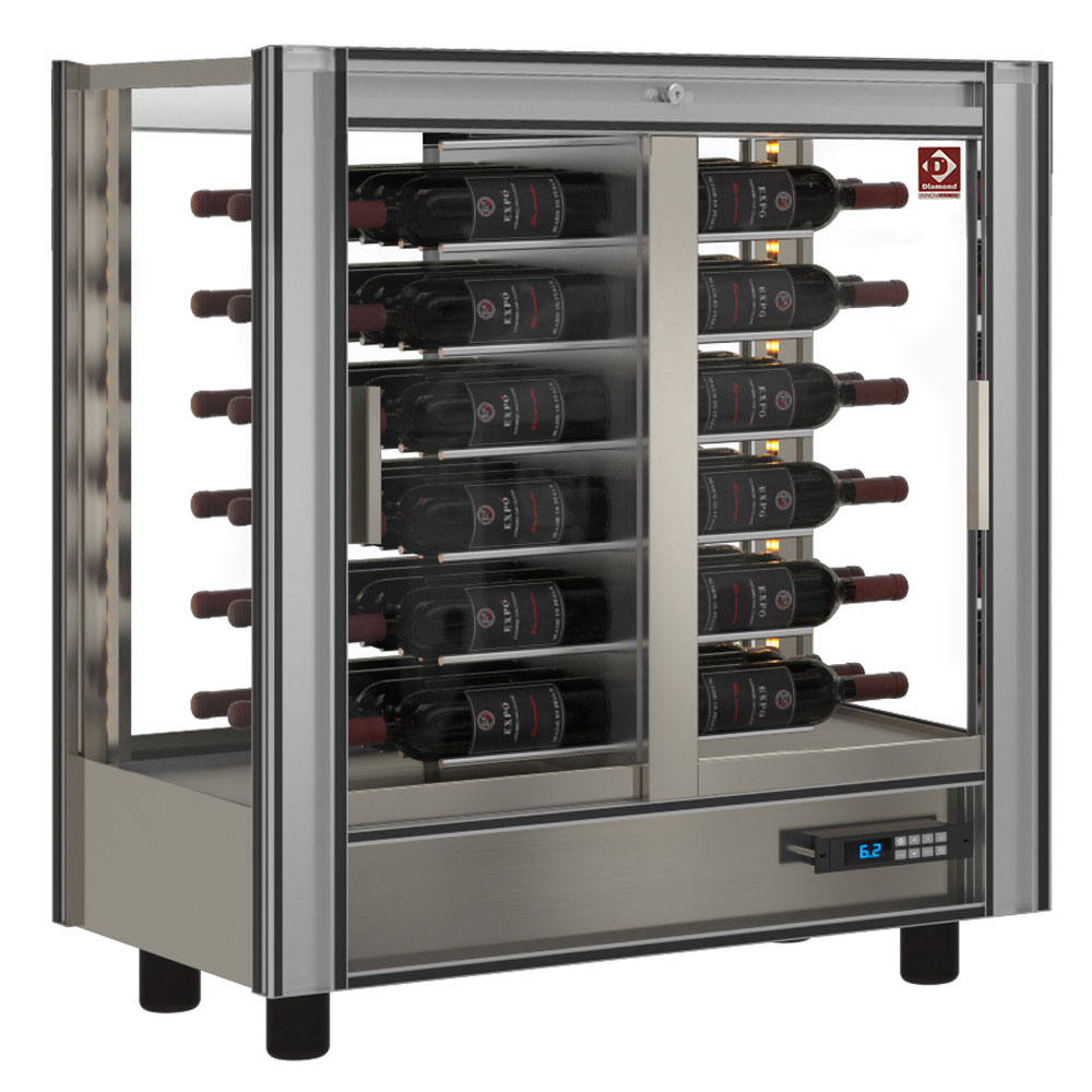Vitrine réfrigérée à vins Diamond 216L traversante modulable