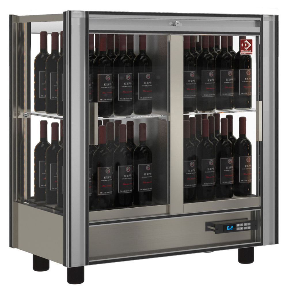 Vitrine réfrigérée à vins Diamond 216L traversante modulable