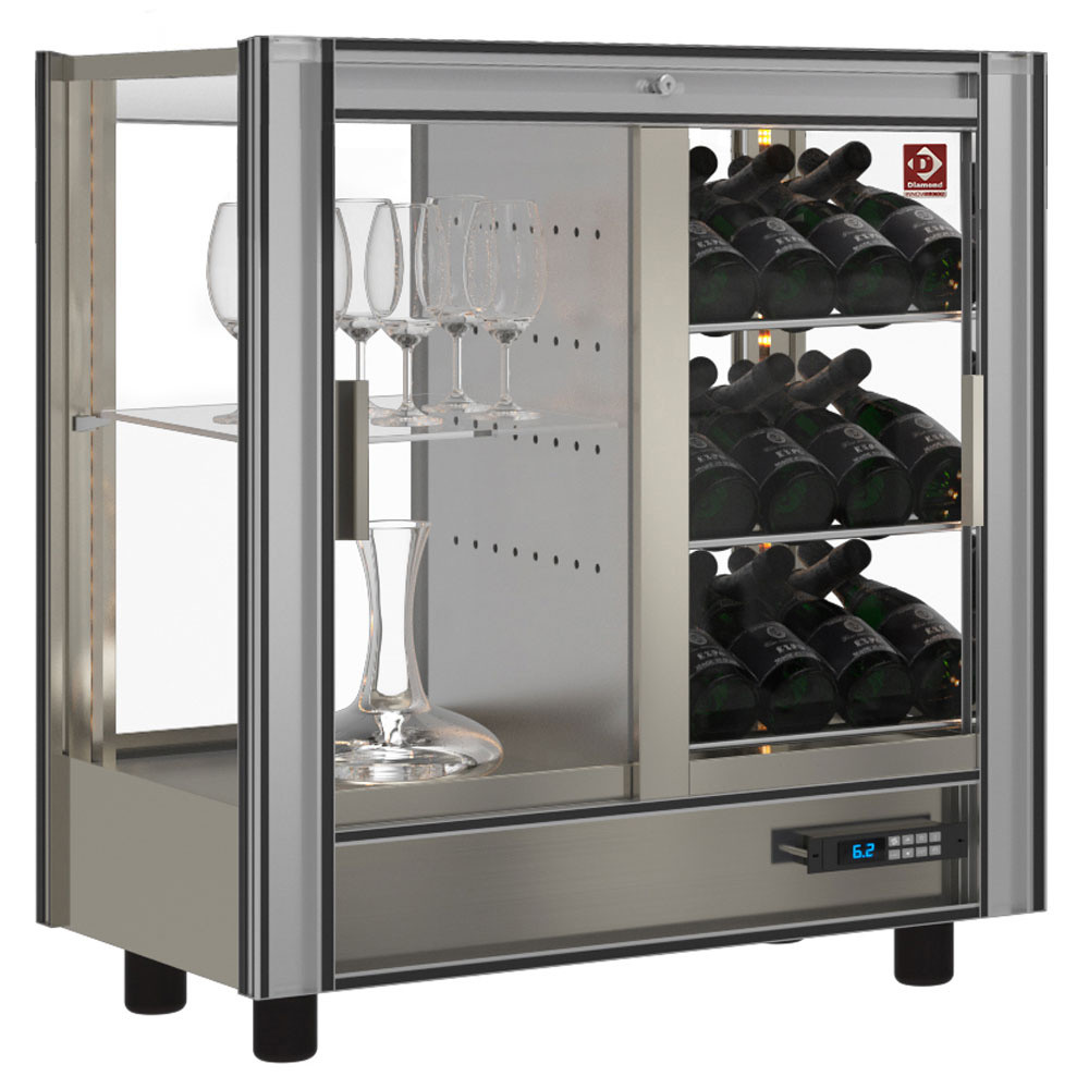 Vitrine réfrigérée à vins Diamond - Traversante modulable 216L