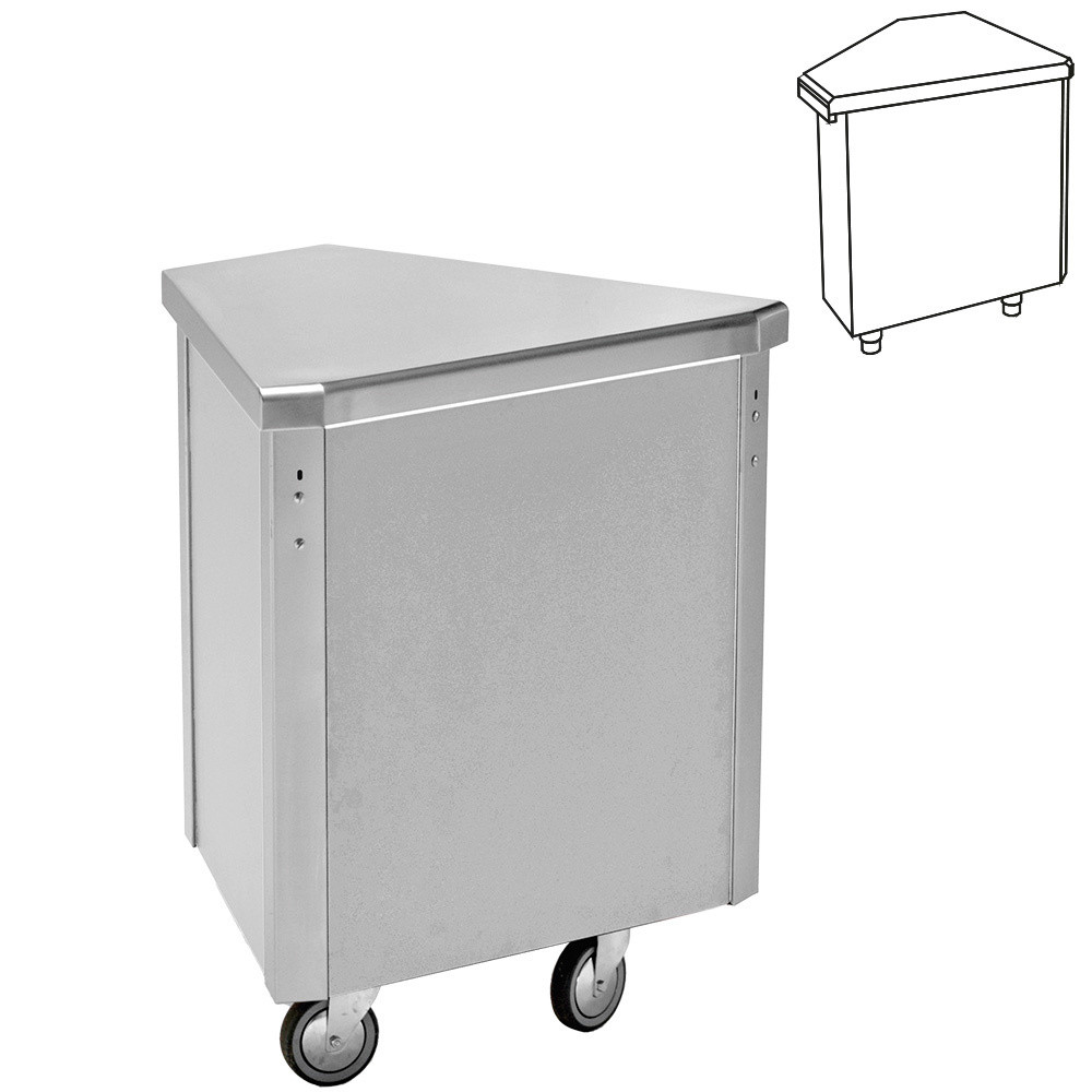 Élément d'angle 45° externe DIAMOND - Self-service modulaire inox