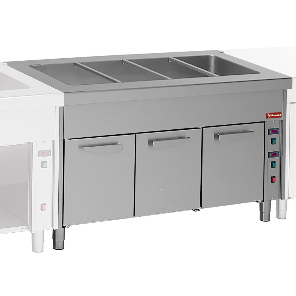 Bain-marie DIAMOND sur armoire chauffante 2x GN 1/1 - Professionnel