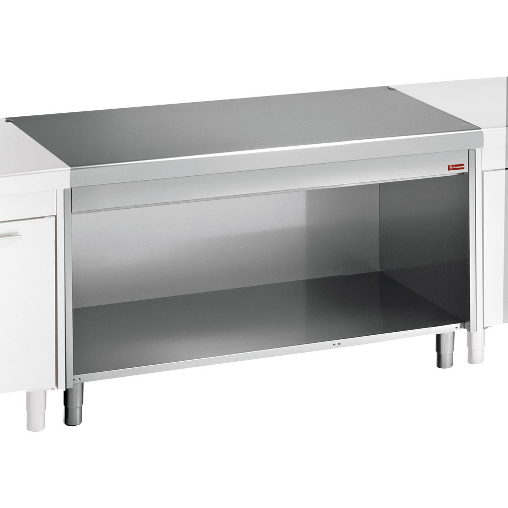 Élément neutre sur placard DIAMOND - Table modulaire inox self-service