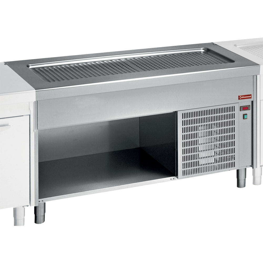 Élément top réfrigéré DIAMOND - Meuble ouvert 4x GN1/1 pour buffet