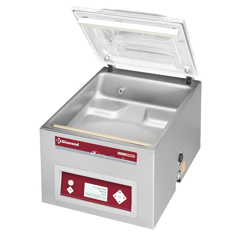 Machine sous-vide DIAMOND - Cuve inox, pompe 21 m³/h, écran LCD