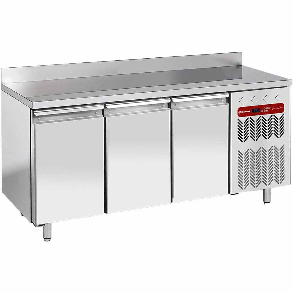 Table frigorifique murale ventilée DIAMOND 3 portes GN 1/1 405 litres