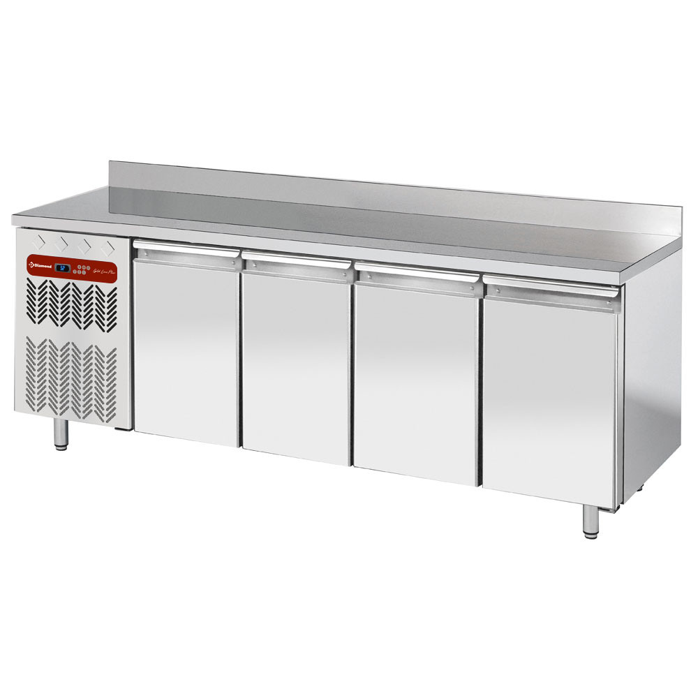 Table frigorifique murale ventilée DIAMOND 550L 4 portes GN 1/1