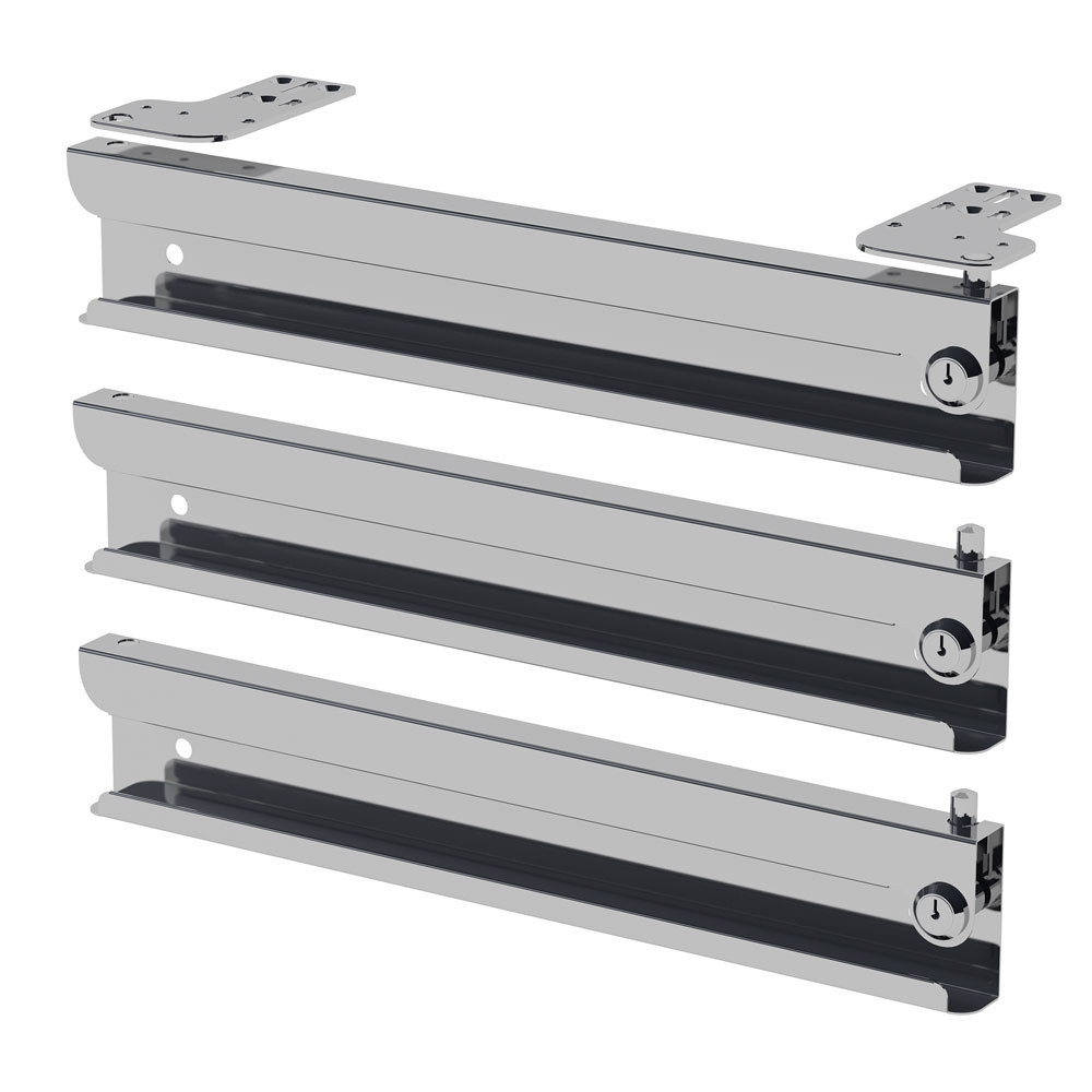 Serrures montées DIAMOND pour 3 tiroirs - Kit professionnel CHR