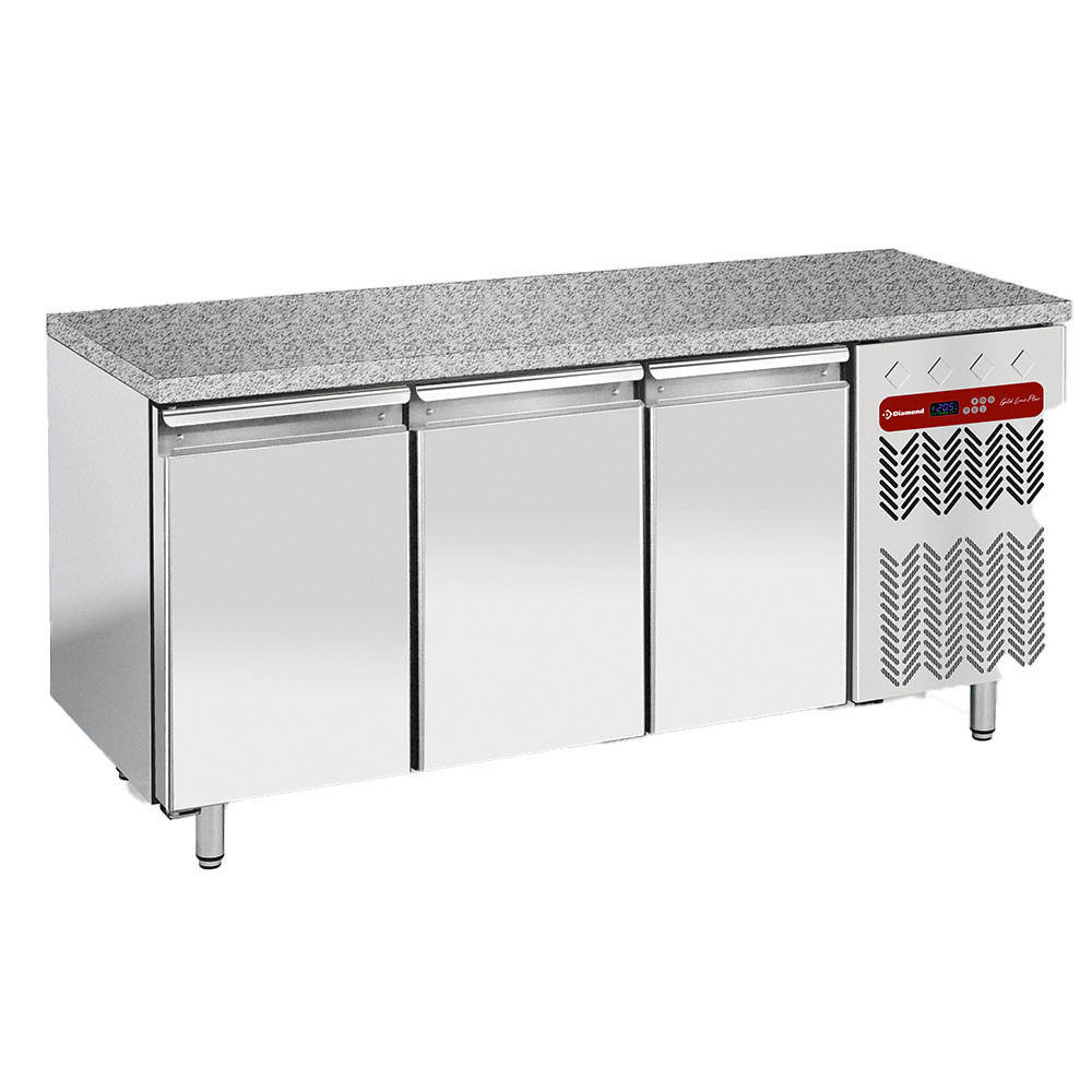 Table frigorifique DIAMOND 3 portes - Top granit pour boulangerie