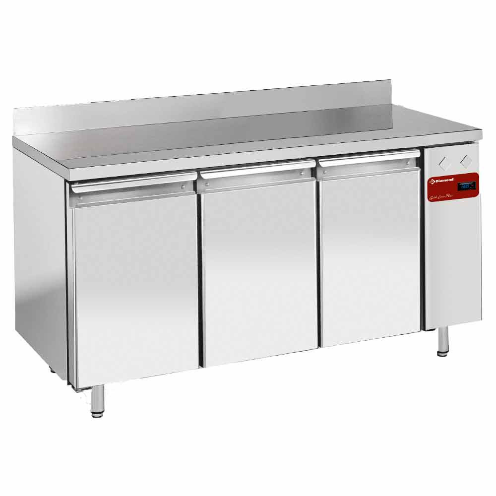 Table frigorifique DIAMOND murale 3 portes ventilée - 405L capacité
