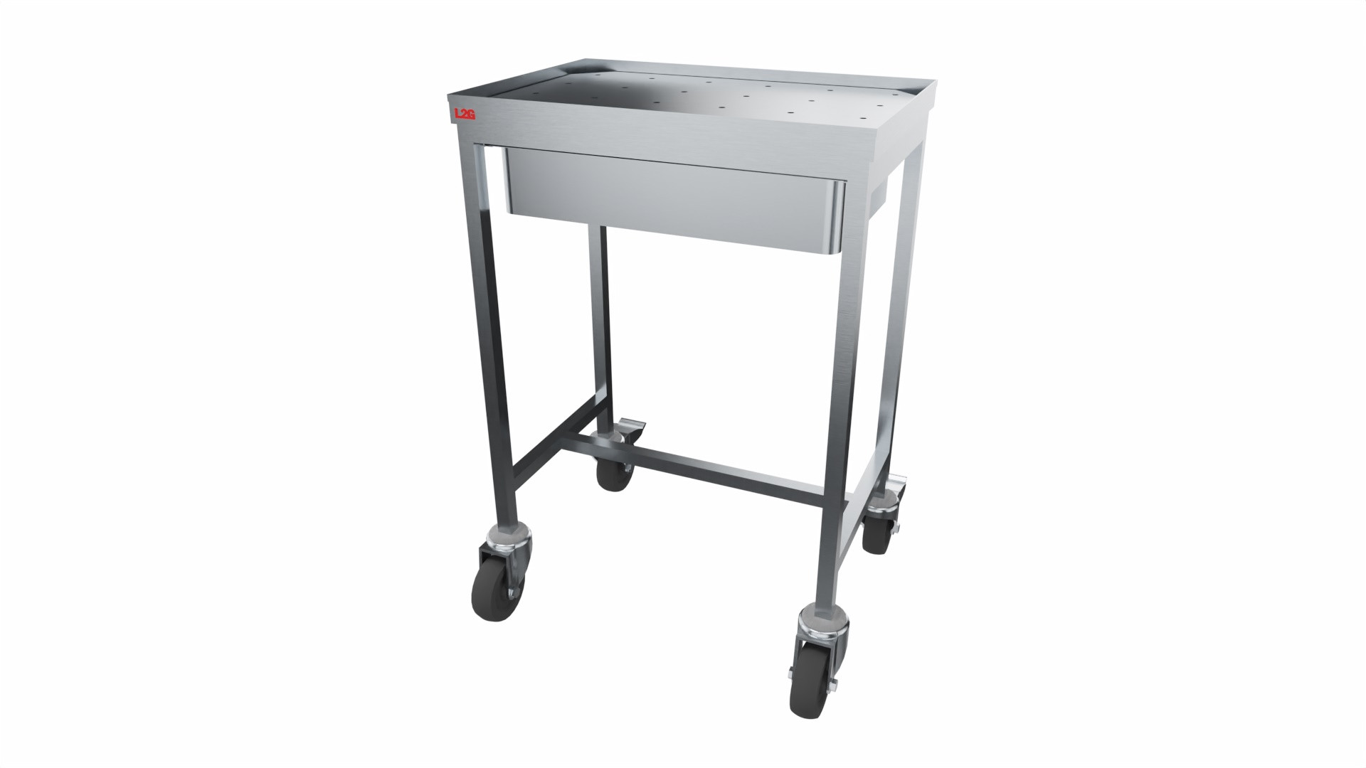 Chariot de débrochage inox L2G - Structure robuste pour poulets rôtis