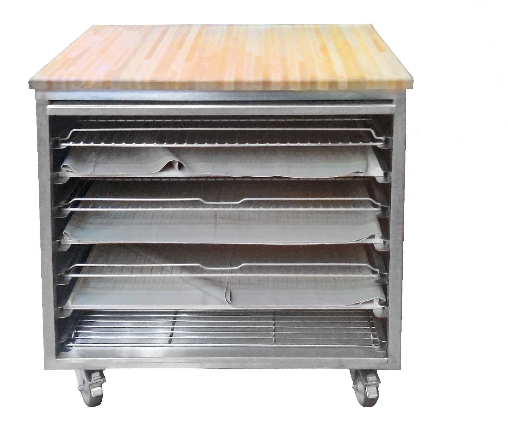 Armoire Parisienne Basse Inox 304 avec Roulettes - Cuisine Pro L2G