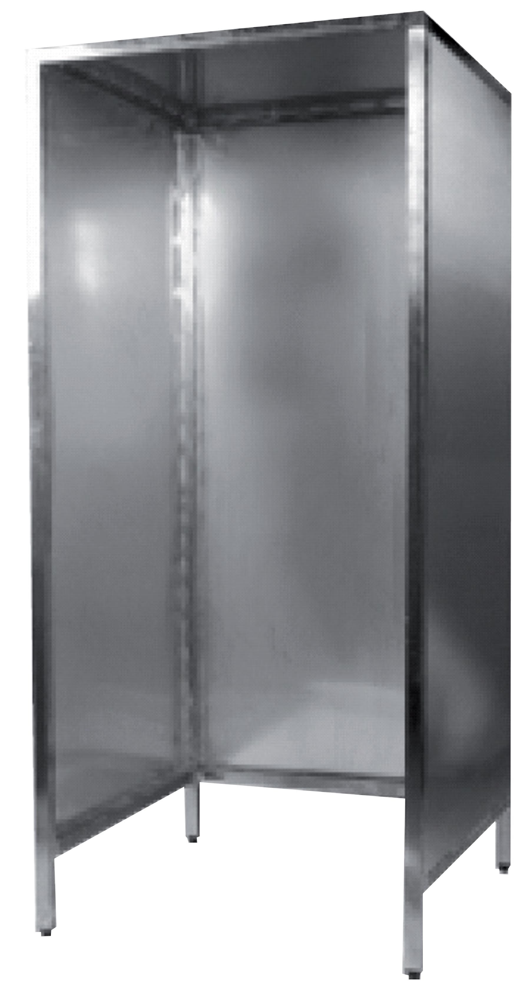 Cabine à dorer inox 304 L2G avec roulettes 125 mm - Boulangerie