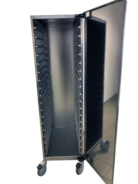 Échelle fermée inox L2G - 18 niveaux pour point de vente 600x400mm