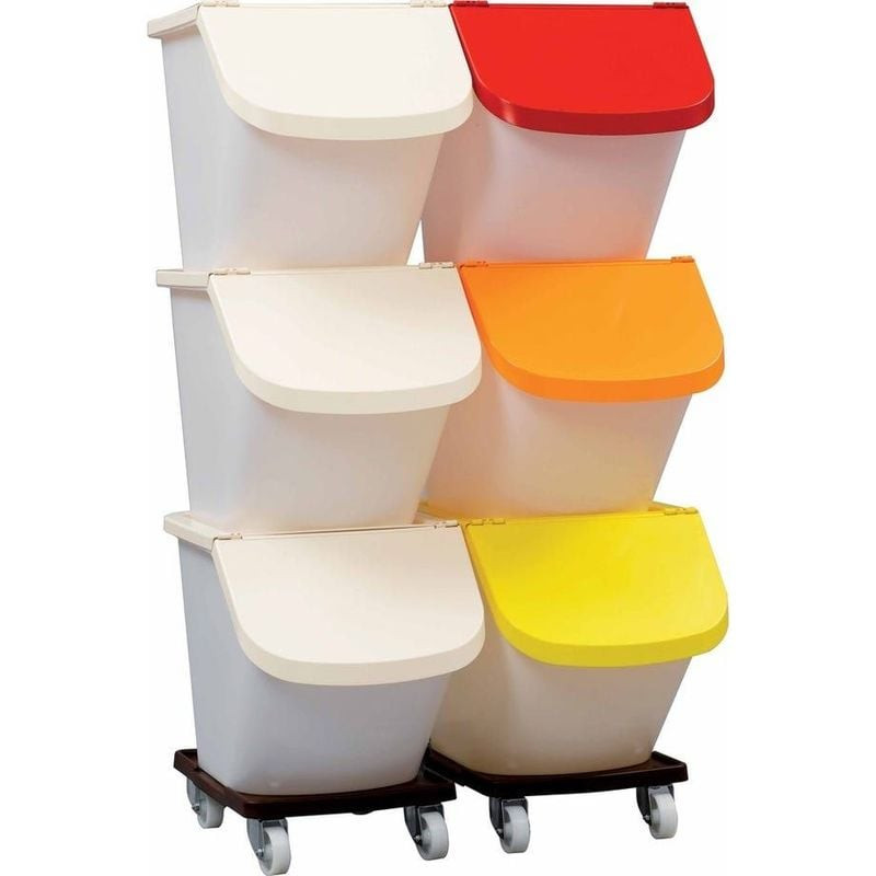 Couvercle Ivoire L2G pour Conteneur 40L - Stockage Professionnel