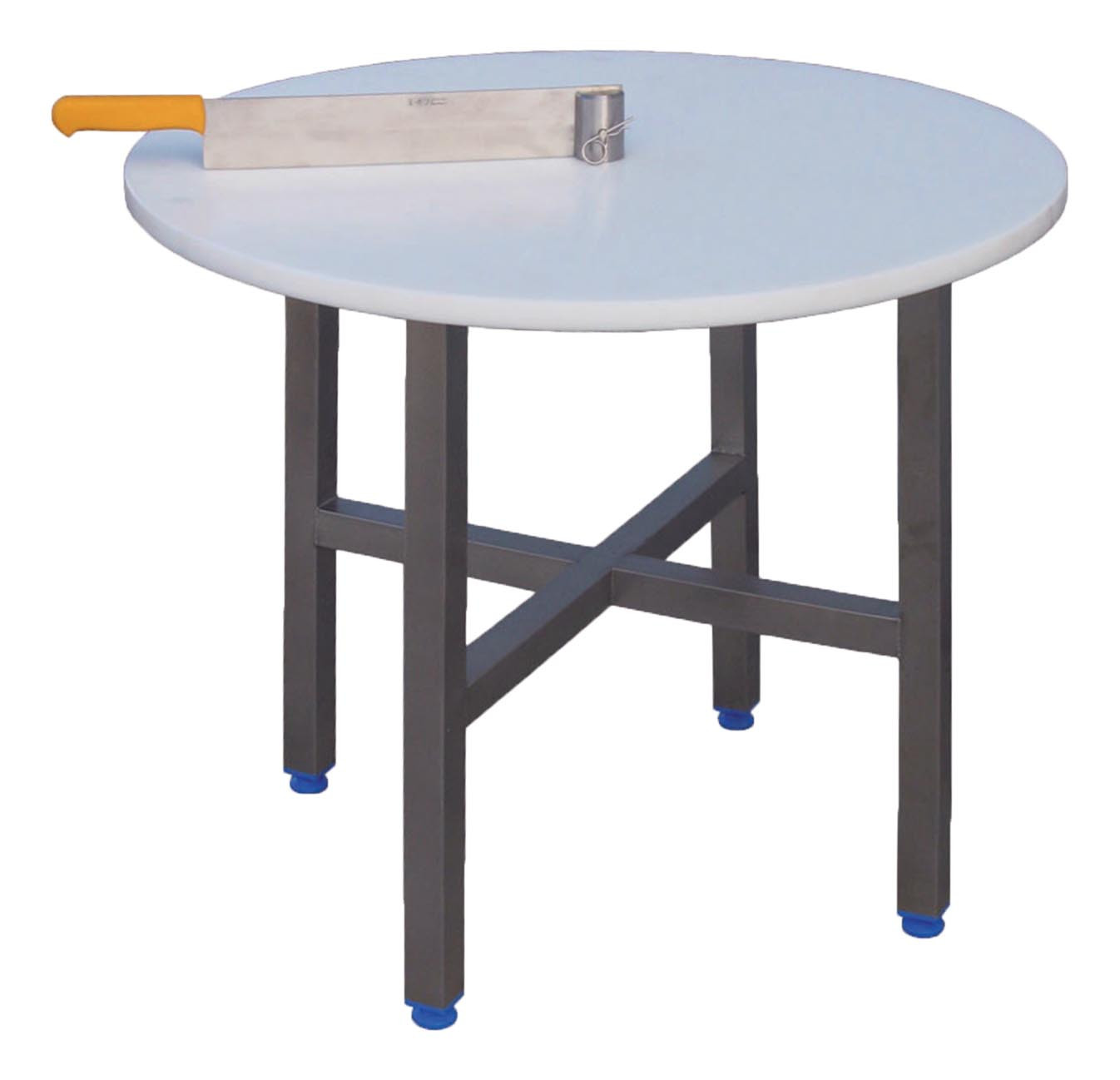 Table de découpe L2G pour meule - Plateau polyéthylène Ø900mm