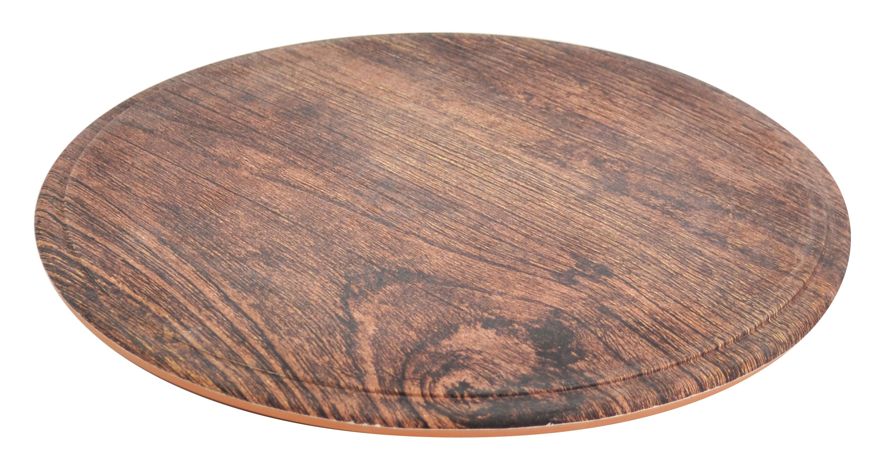 Plateau rond en mélaminé imitation bois L2G - Design élégant pour CHR