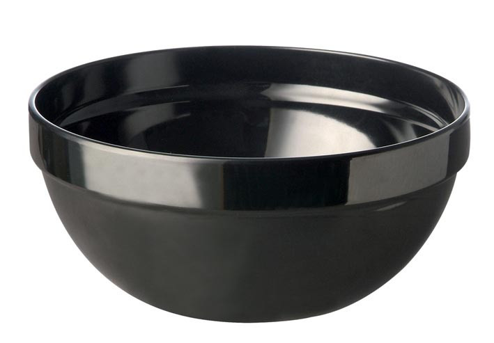 Bol mélamine noir aspect porcelaine L2G - Diamètre 230 mm