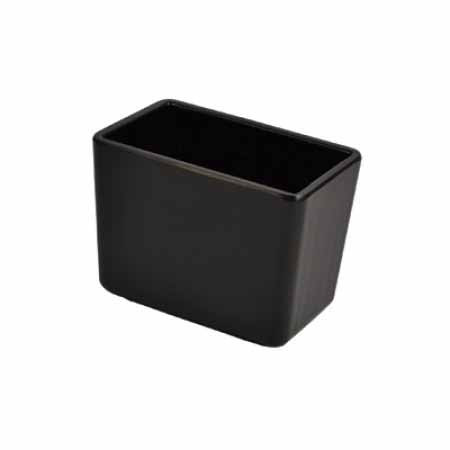 Plat L2G rectangulaire bords évasés - Mélamine noire pour sauces