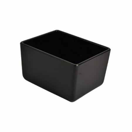 Plat rectangulaire L2G avec bords évasés - Plateau mélamine noir 1,5L