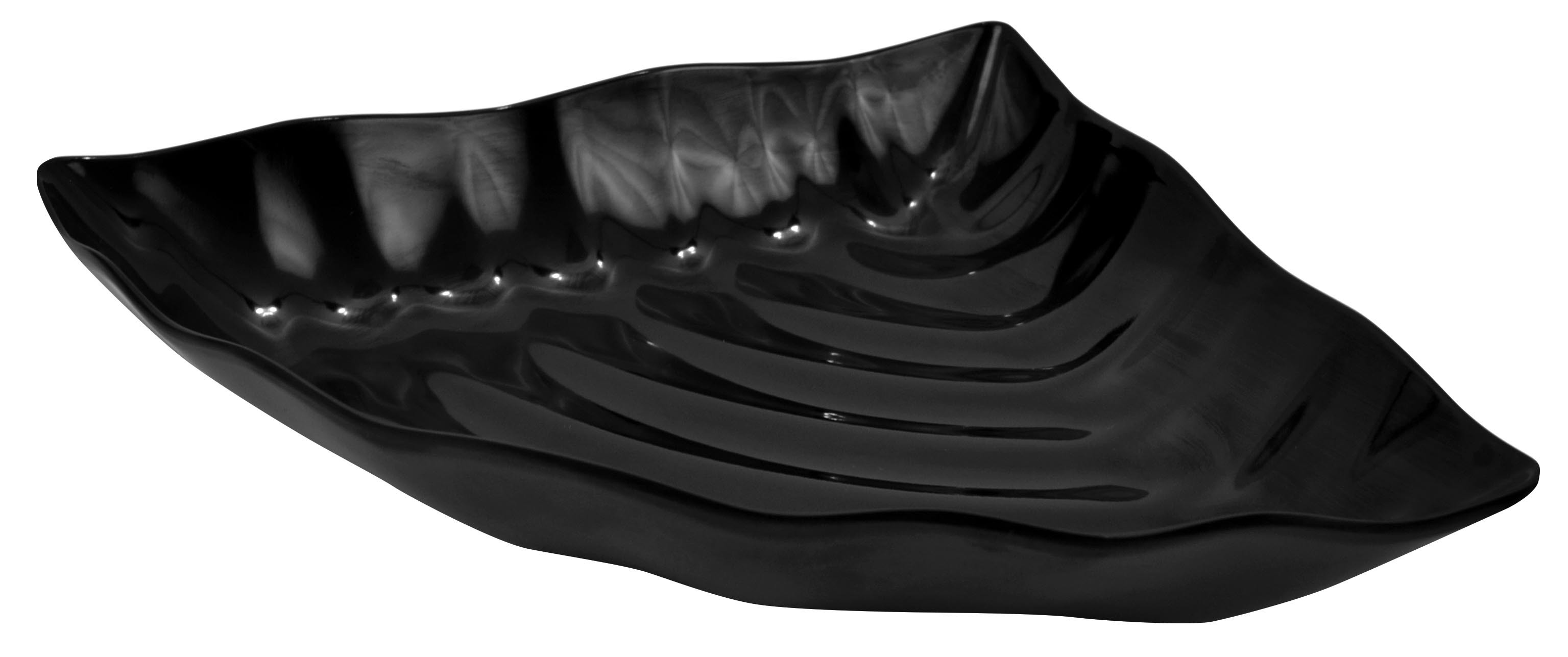 Plat mélamine noir ondulé L2G - Idéal pour boucherie et cuisine pro