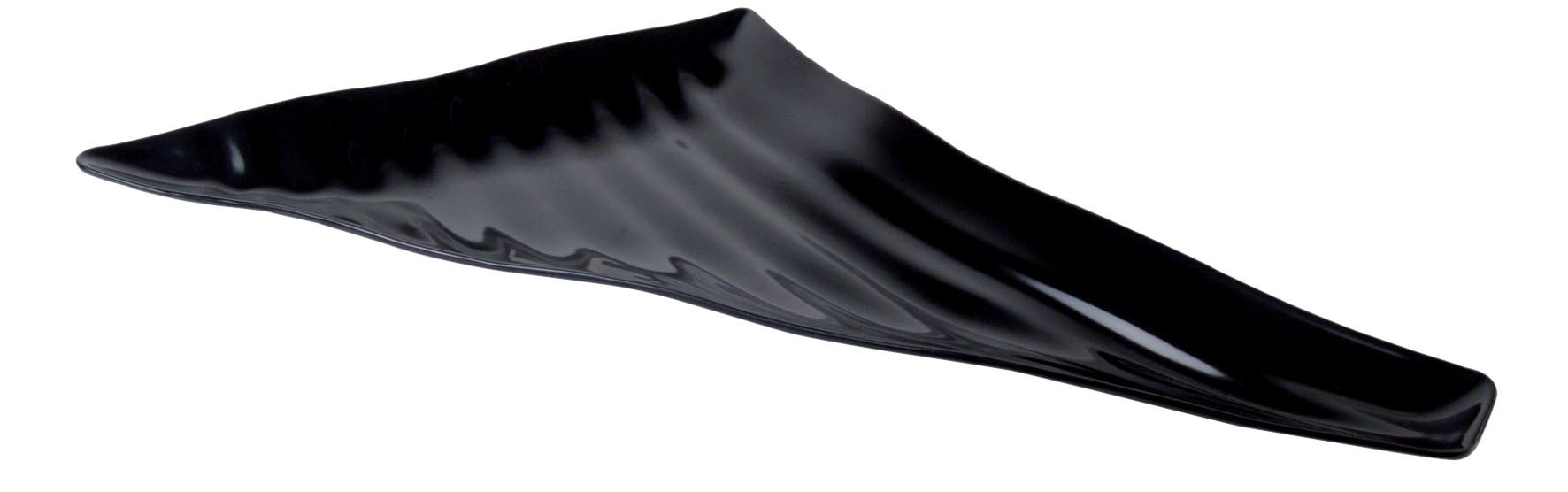 Plat mélamine noir ondulé triangulaire L2G - Professionnel cuisine