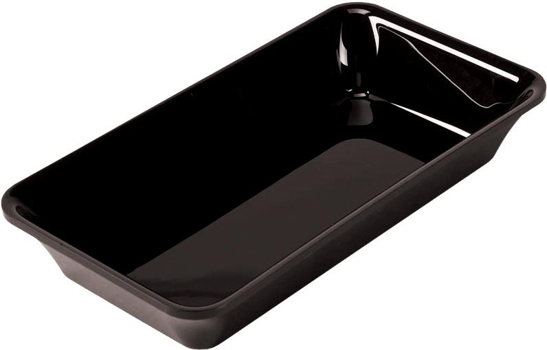 Plat rectangulaire noir GN1/3 L2G - Plexiglas résistant pour CHR