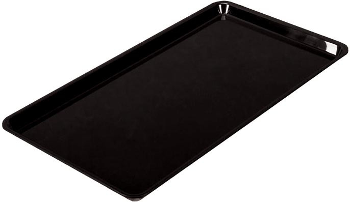 Plat rectangulaire noir GN1/3 L2G - Plexiglas résistant pour vitrines