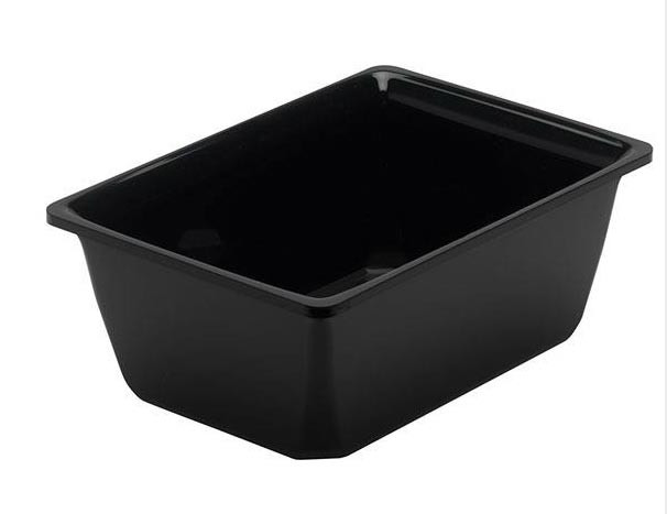 Saladier rectangulaire 1L noir L2G - Plexi résistant aux chocs