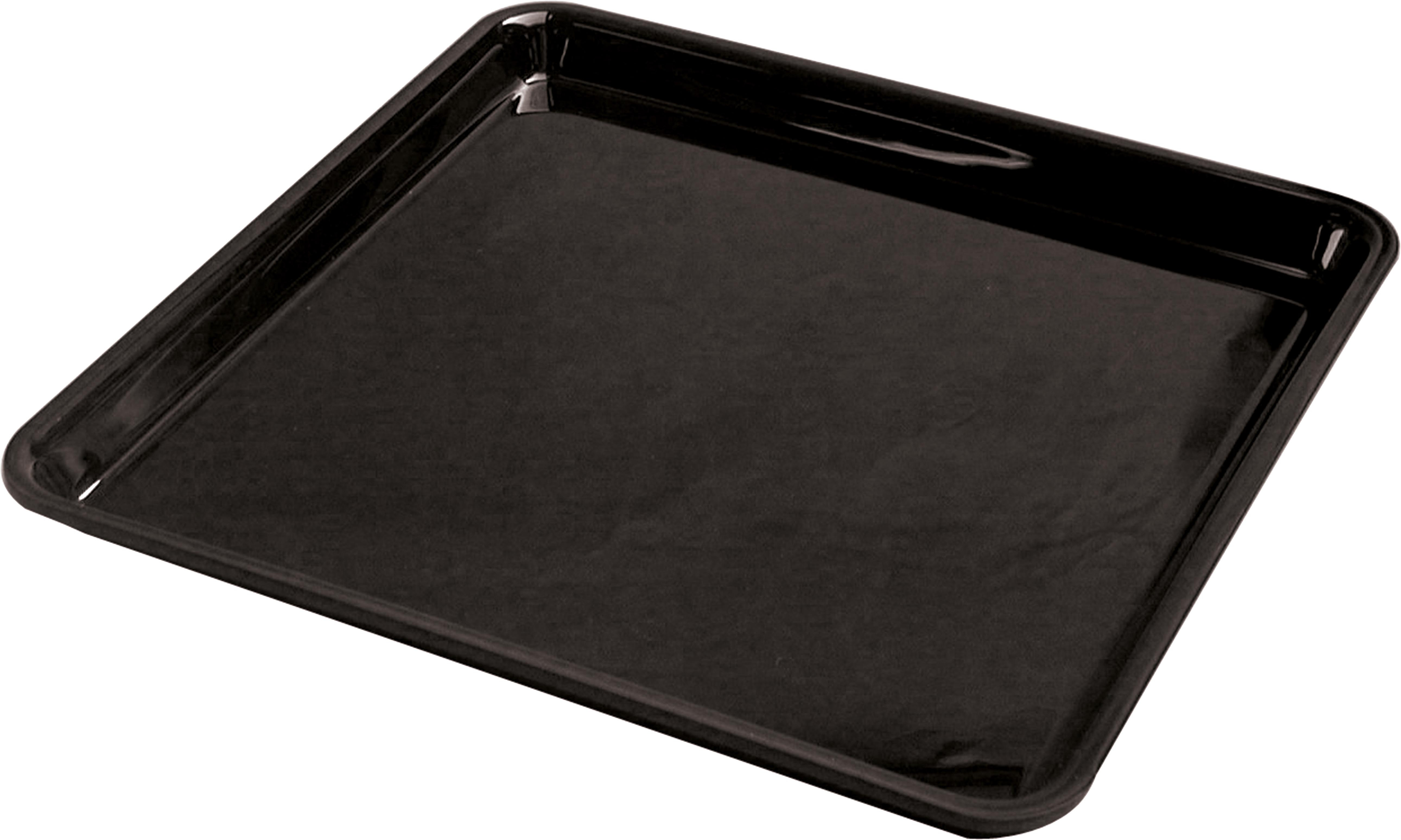 Plat carré plexiglas noir L2G - 28x28cm résistant chocs cuisine pro