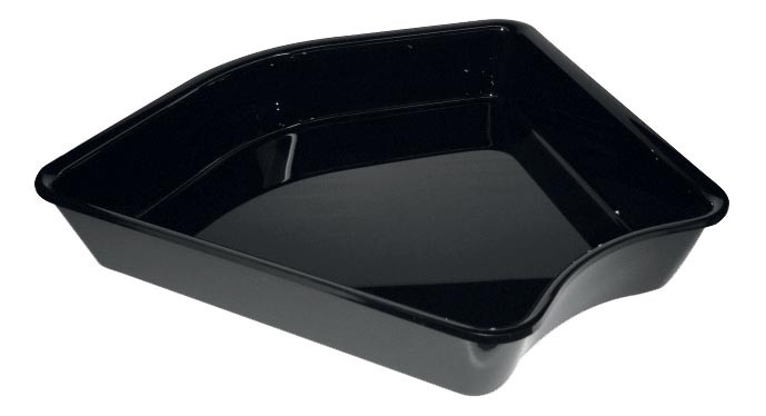 Plat Plexiglas Noir L2G - Angle Arrondi 135° pour Boucherie & Cuisine