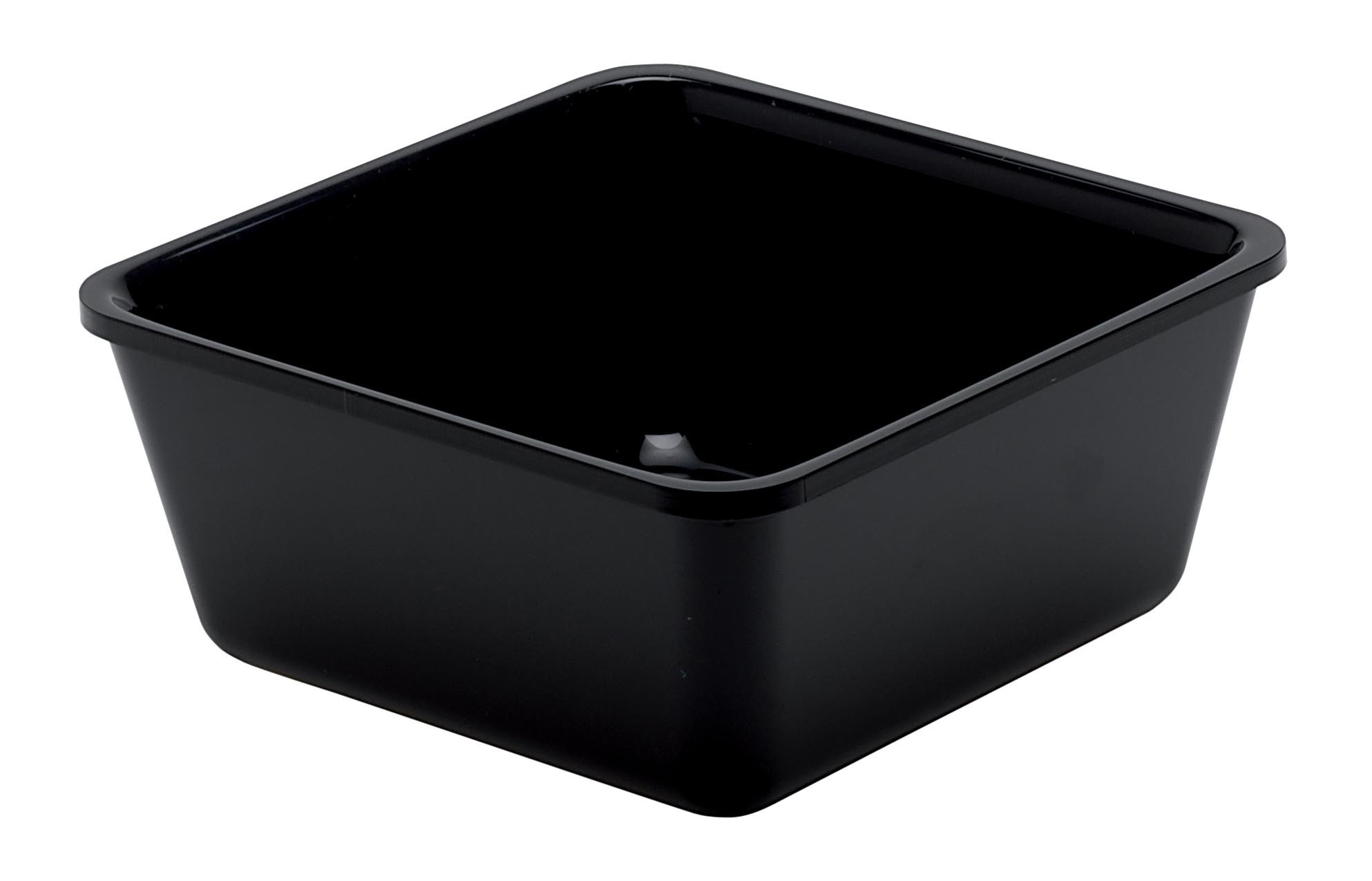 Saladier carré noir L2G 1,5L - Plexiglas résistant et lavable