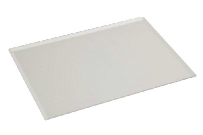 Plat rectangulaire blanc smoke plexi L2G - Idéal pour pâtisseries