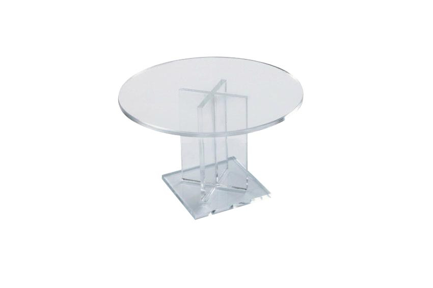 Pied de présentation rond transparent L2G - Support pour pâtisseries