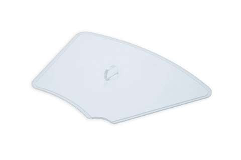 Couvercle transparent L2G avec encoche pour présentoir pétale 45°